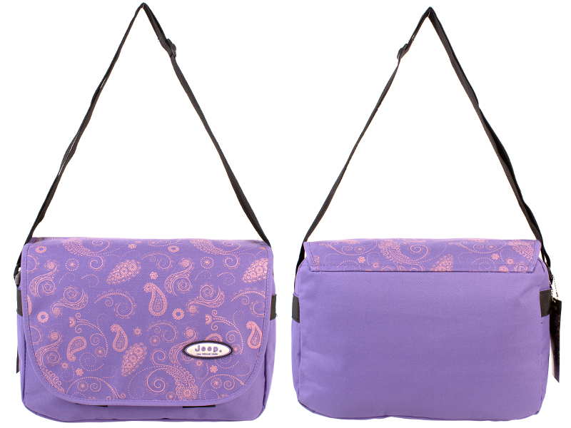 PH-1105 PURPLE JEEP LADIES DELUXE COURIER BAG PURPLE - Click Image to Close